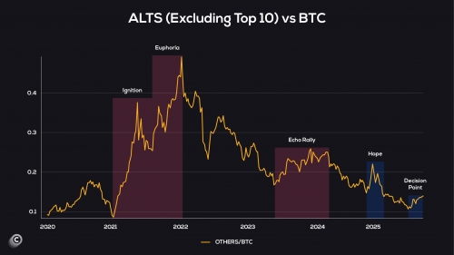 آلت&zwnj;کوین&zwnj;ها (به&zwnj;جز ۱۰ تای برتر) در برابر بیت&zwnj;کوین شانسی ندارند