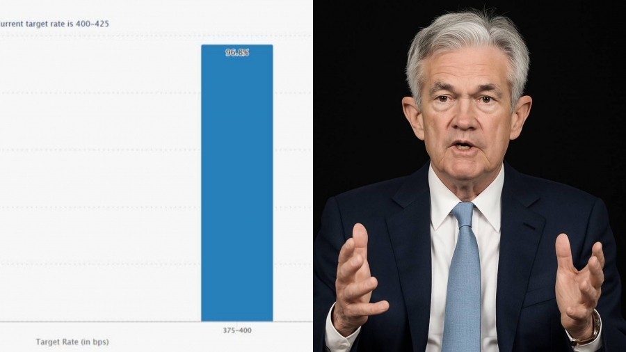 احتمال ۹۶.۸٪ کاهش ۰.۲۵ درصدی نرخ بهره در نشست فدرال رزرو